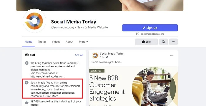 Facebook sẽ xóa mục Story - Mô tả khỏi các Fanpage từ 28/2/2021